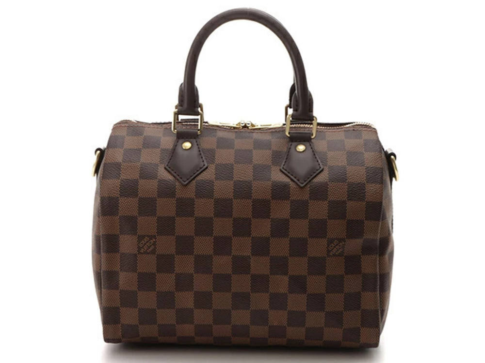 LOUIS VUITTON Speedy Bandouliere Damier Ebene Brown New